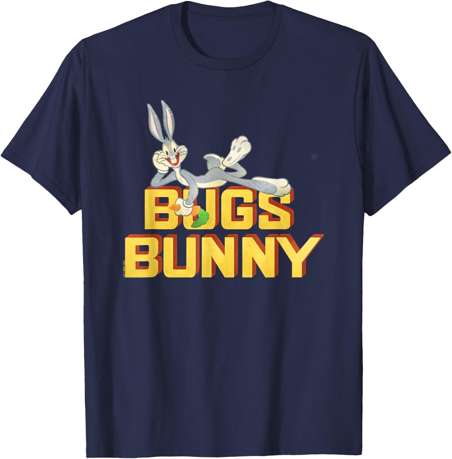 Looney Tunes Bugs Bunny Retro Art T-Shirt - T-Shirt | Navy