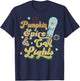Retro Pumpkin Spice And Call Lights ER ICU Nurse Halloween T-Shirt - T-Shirt | Navy