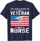 You Don't Scare Me I'm A Veteran And A Nurse Veteran Nurse T-Shirt - T-Shirt | Navy