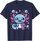 Cute Axolotl Bubble Boba Tea Anime Girls Boys Kids Women T-Shirt - T-Shirt | Navy