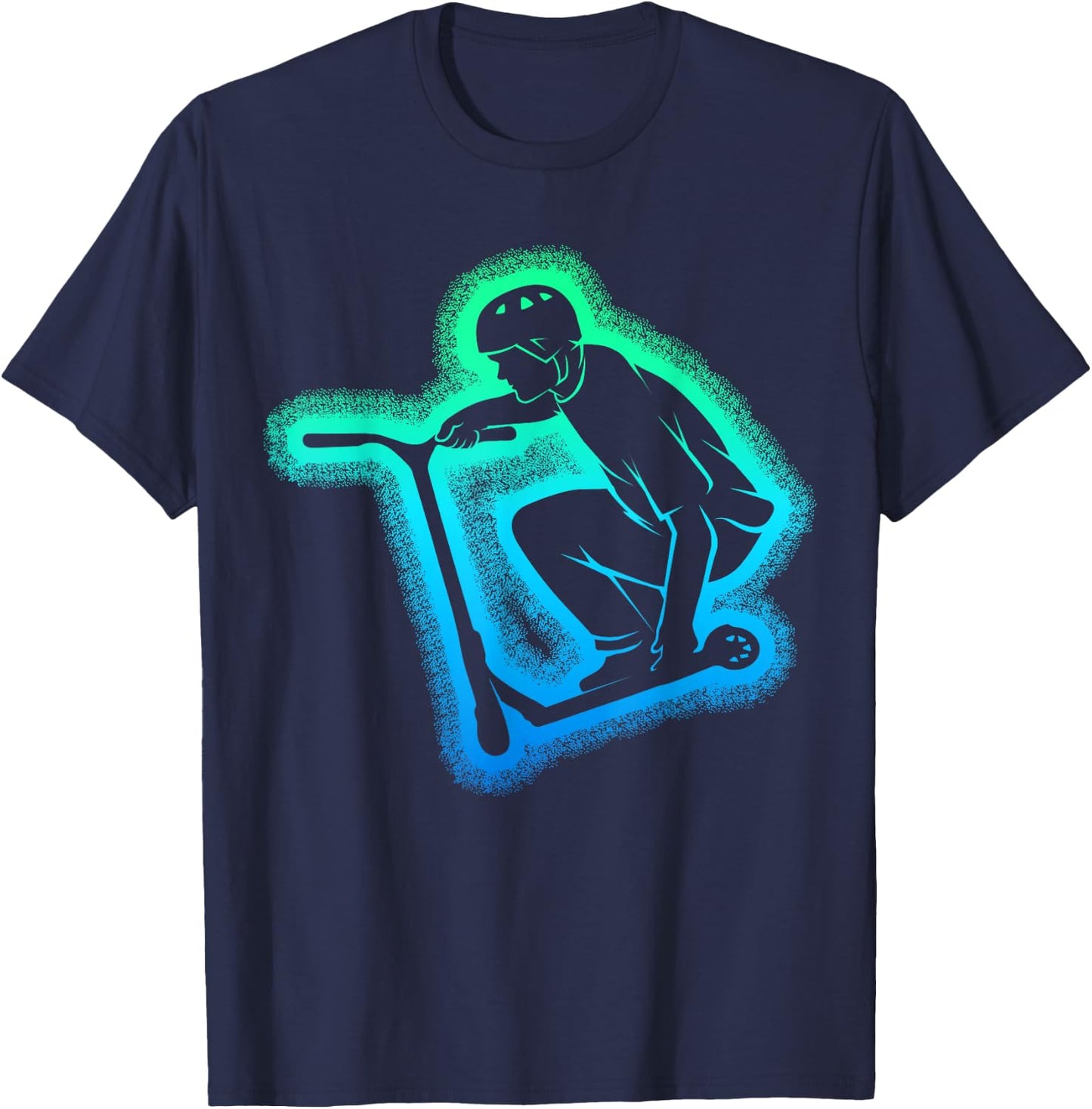 Scooter Stunt Boys Kids Men T-Shirt - T-Shirt | Navy