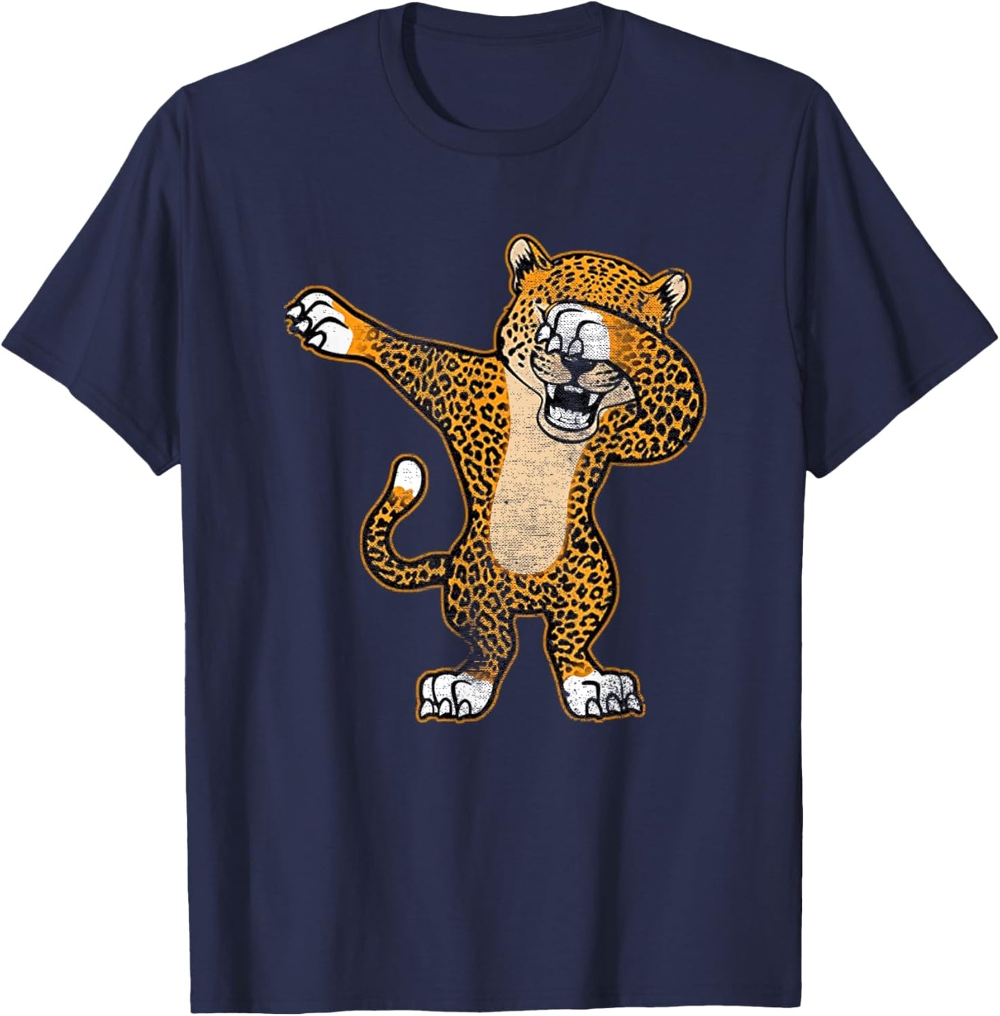 Dabbing Cheetah Cute Big Cat Lover Funny Cheetah Animal T-Shirt - T-Shirt | Navy