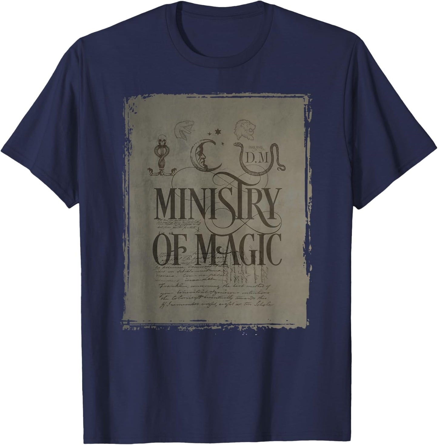Harry Potter Ministry of Magic Parchment T-Shirt - T-Shirt | Navy
