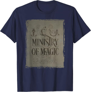 Harry Potter Ministry of Magic Parchment T-Shirt - T-Shirt | Navy