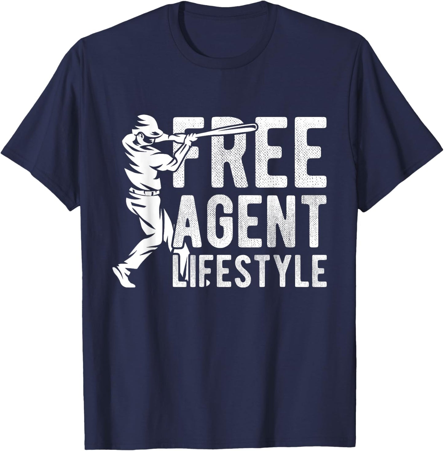 Free Agent Lifestyle Baseball Freedom Baseball Agent Sport T-Shirt - T-Shirt | Navy