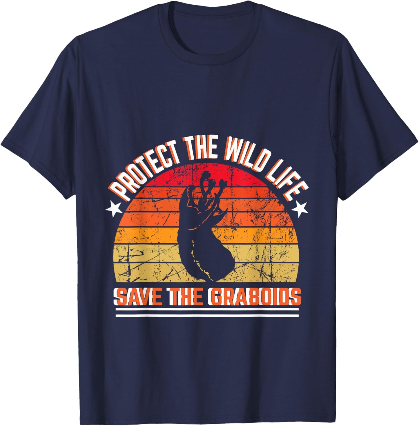 Save the Graboids Protect the willdlife vintage design T-Shirt - T-Shirt | Navy