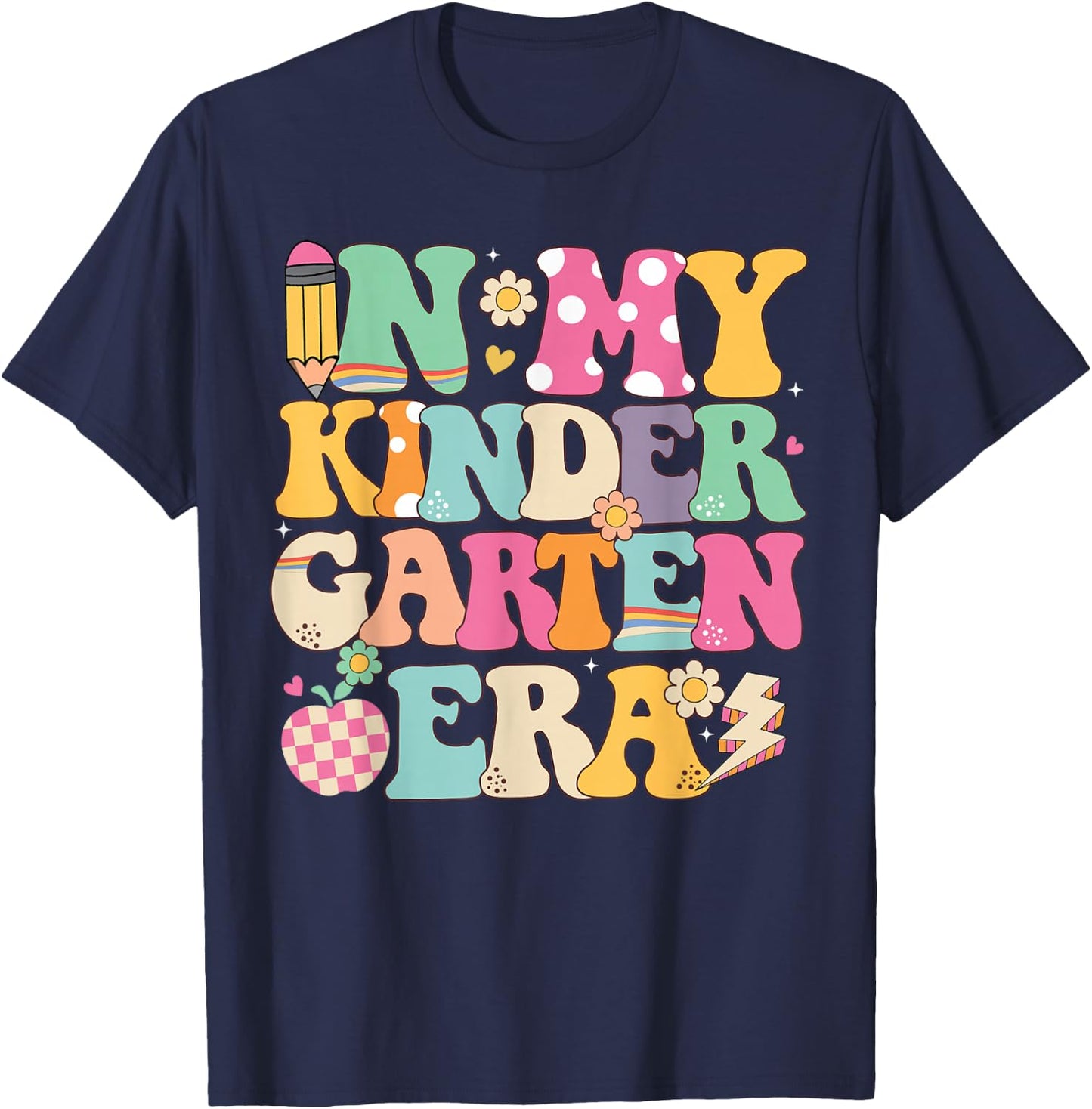 In My Kindergarten Era Girl Back To School Kindergarten Kids T-Shirt - T-Shirt | Navy