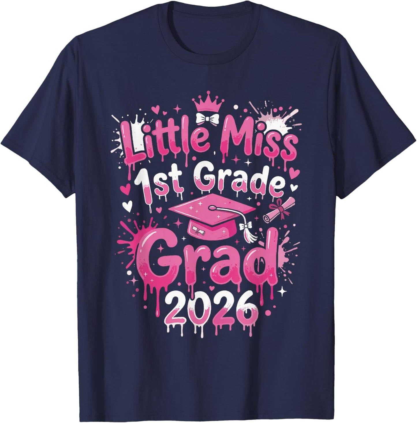 1st Grade Graduation Outfits Girls, Little 1st Grade T-Shirt - T-Shirt | Navy