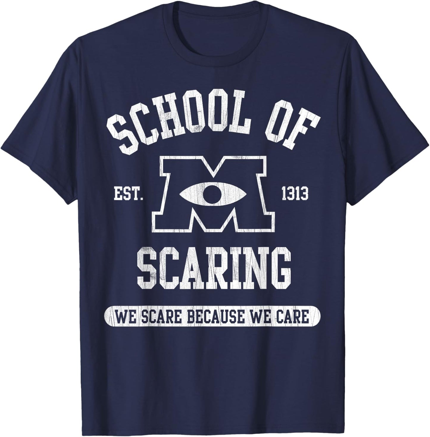 Disney Pixar Monsters University School of Scaring EST. 1313 T-Shirt - T-Shirt | Navy