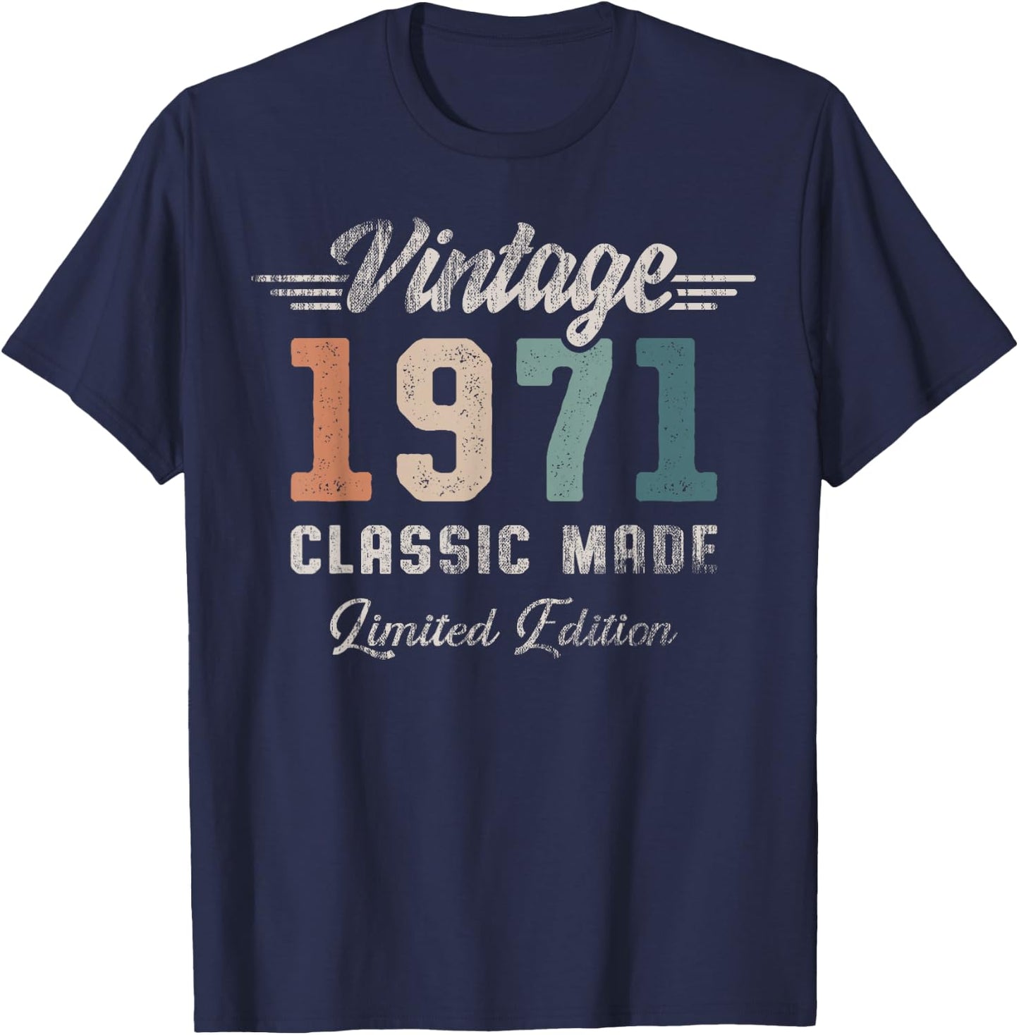 Vintage 1971 55th Birthday Classic Car T-Shirt - T-Shirt | Navy