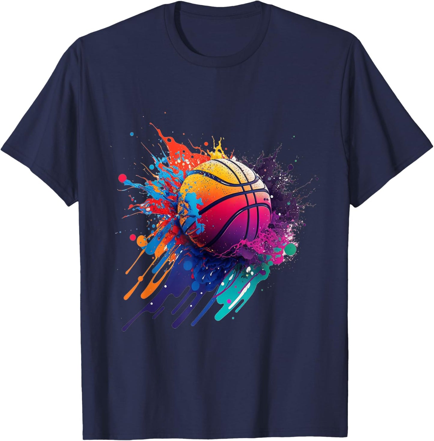 Basketball Splash Baller Team Player Basketball Player T-Shirt - T-Shirt | Navy