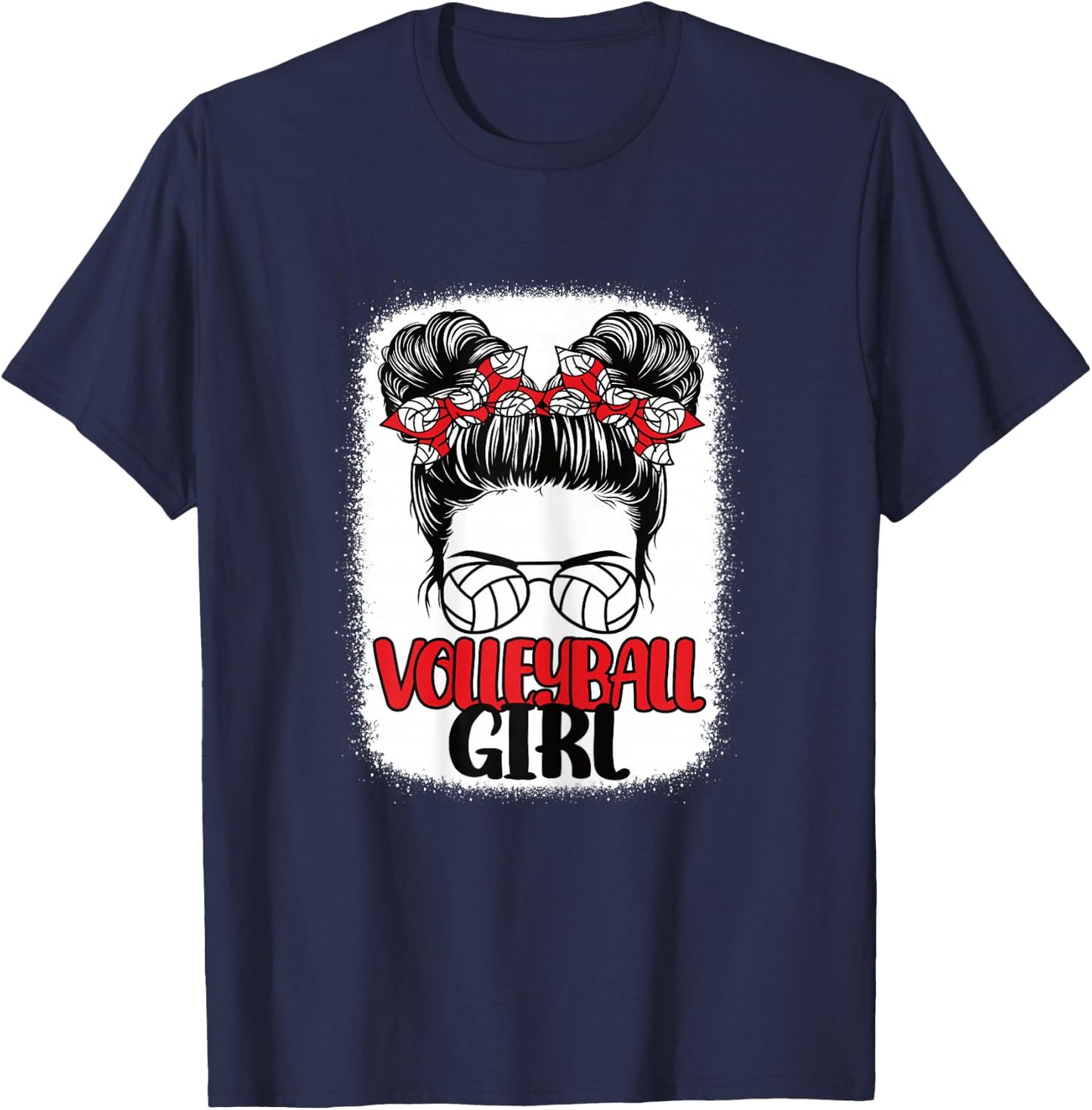 Volleyball Girl Cute Volleyball Player Women Girls T-Shirt - T-Shirt | Navy