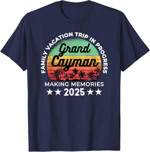 2025 Family Vacation Grand Cayman Trip in Progress Traveler T-Shirt - T-Shirt | Navy