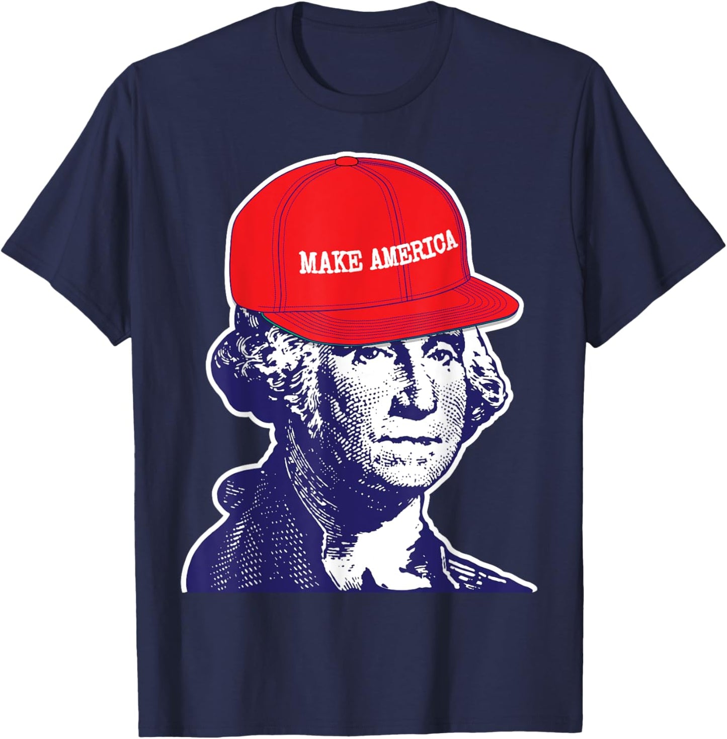 George Washington Shirt Make America T-Shirt - T-Shirt | Navy