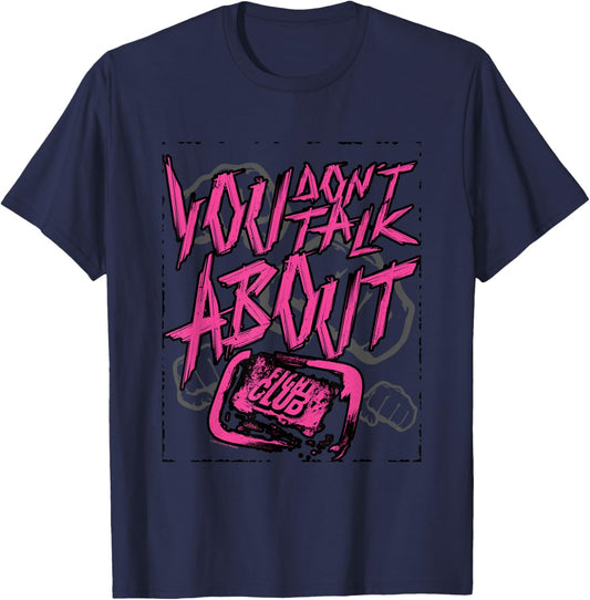 Fight Club You Don't Talk About Fight Rules Big Chest Logo T-Shirt - T-Shirt | Navy
