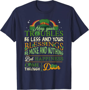 Irish Blessing St Patricks Day Leprechaun Rainbow Irish Gift Small T-Shirt - T-Shirt | Navy