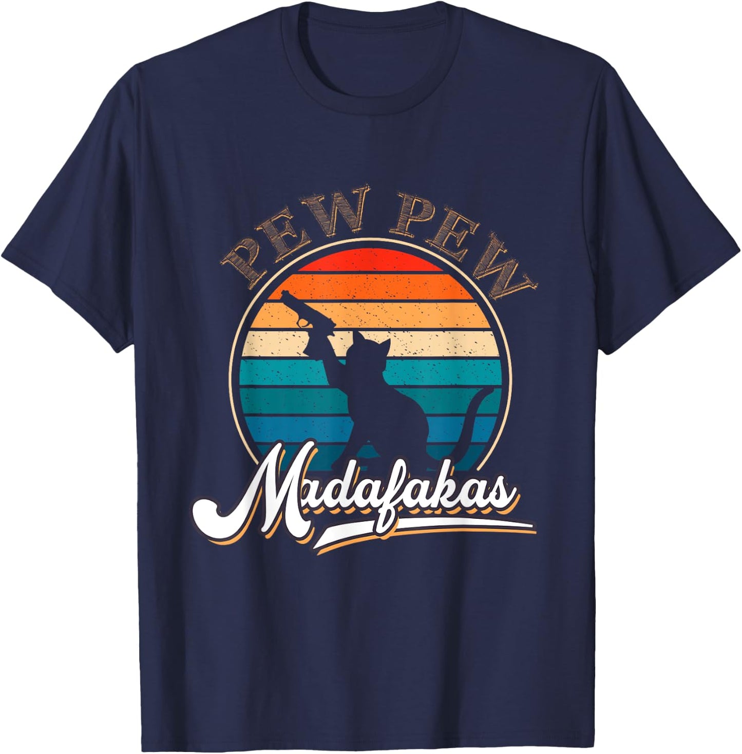 Vintage PewPew Mada-fakas Crazy Pew Cat Women T-Shirt - T-Shirt | Navy