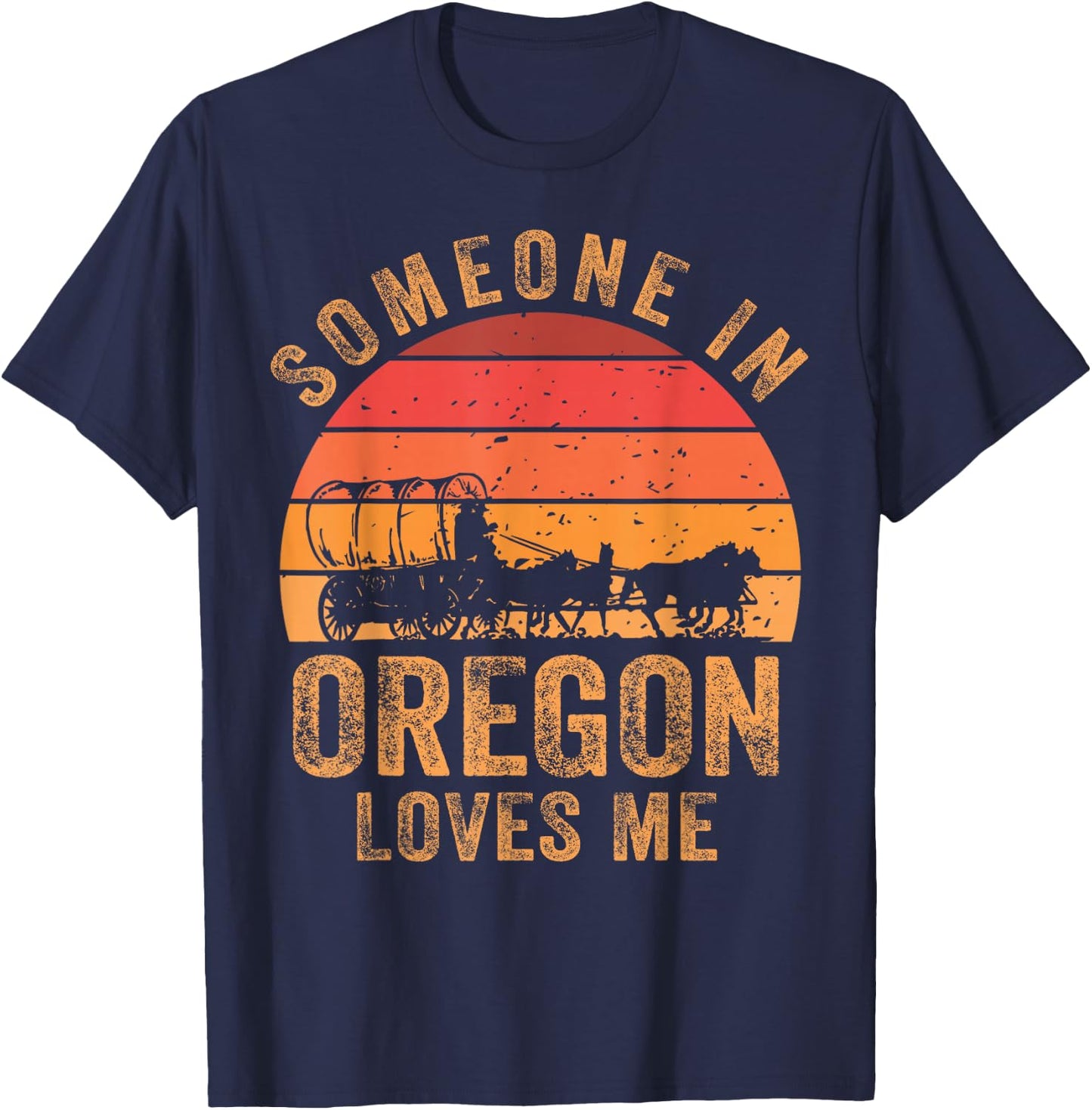 Someone In Oregon Loves Me Beaver State T-Shirt - T-Shirt | Navy