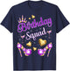 Birthday Squad Hearts High Heels Diva Squad Bday Crew Purple T-Shirt - T-Shirt | Navy