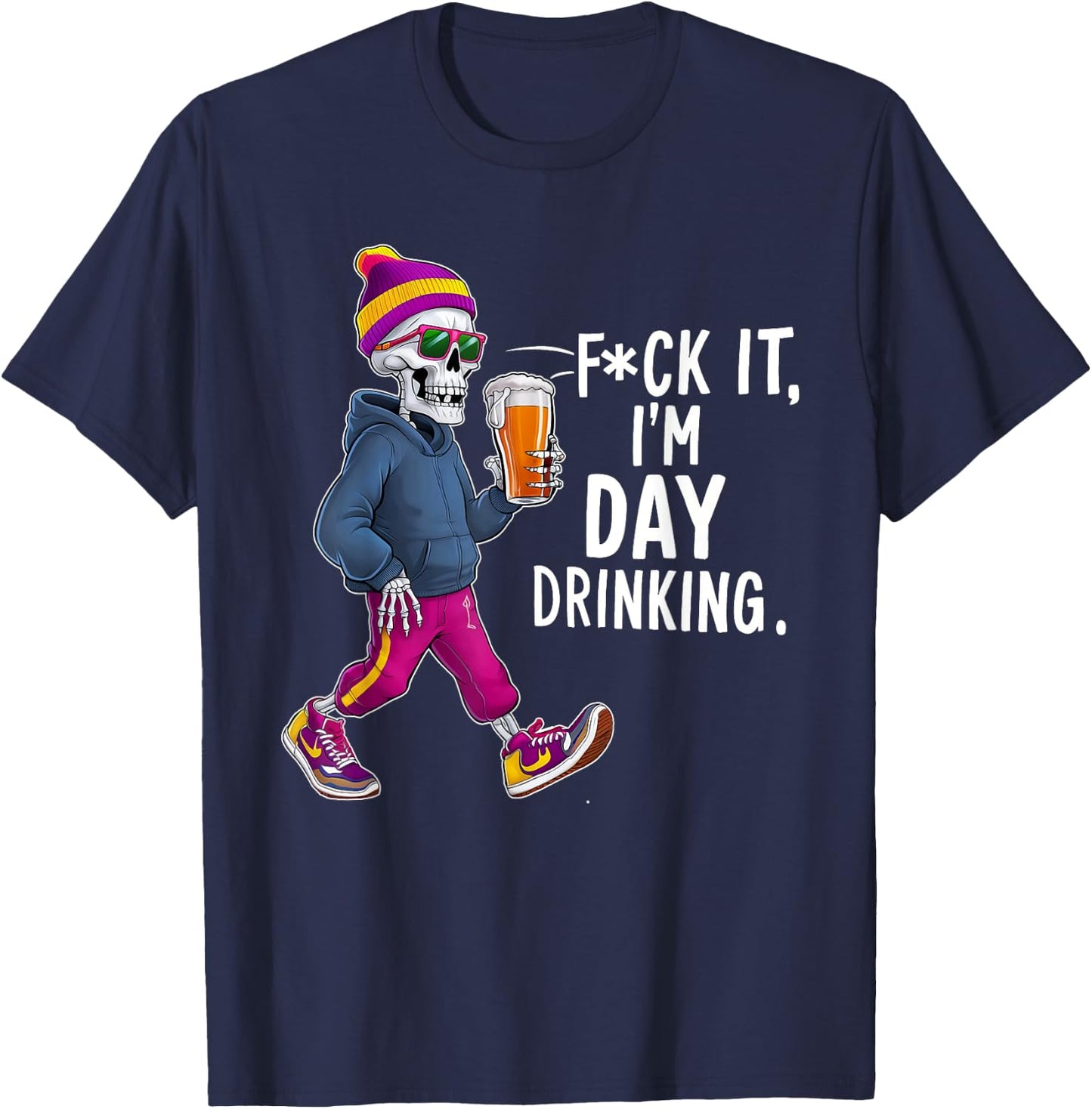 F-uck It I'm Day Drinking T-Shirt - T-Shirt | Navy
