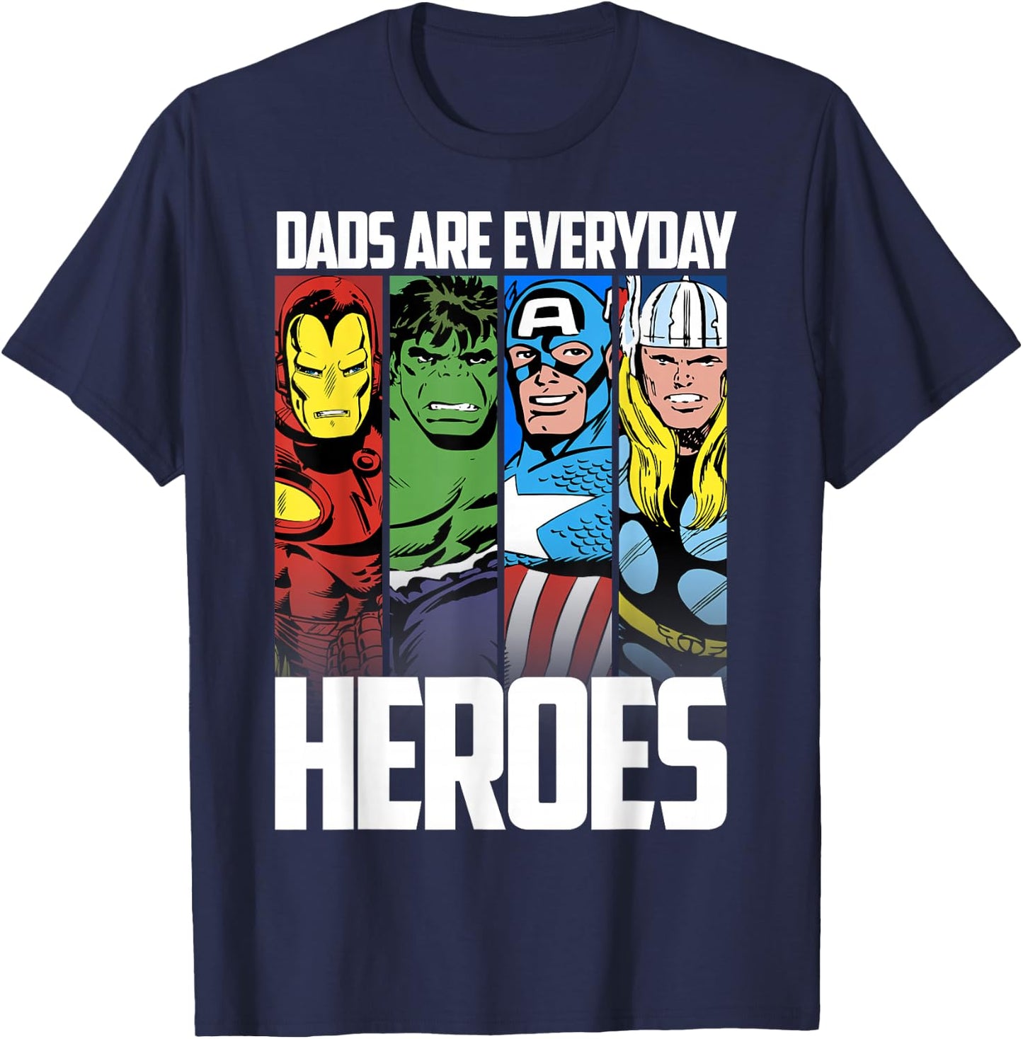 Marvel Avengers Father's Day Everyday Heroes Graphic Small T-Shirt - T-Shirt | Navy