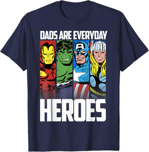 Marvel Avengers Father's Day Everyday Heroes Graphic Small T-Shirt - T-Shirt | Navy