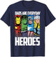 Marvel Avengers Father's Day Everyday Heroes Graphic Small T-Shirt - T-Shirt | Navy