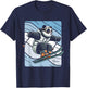 Slalom Skiing Panda Ski Skier T-Shirt - T-Shirt | Navy