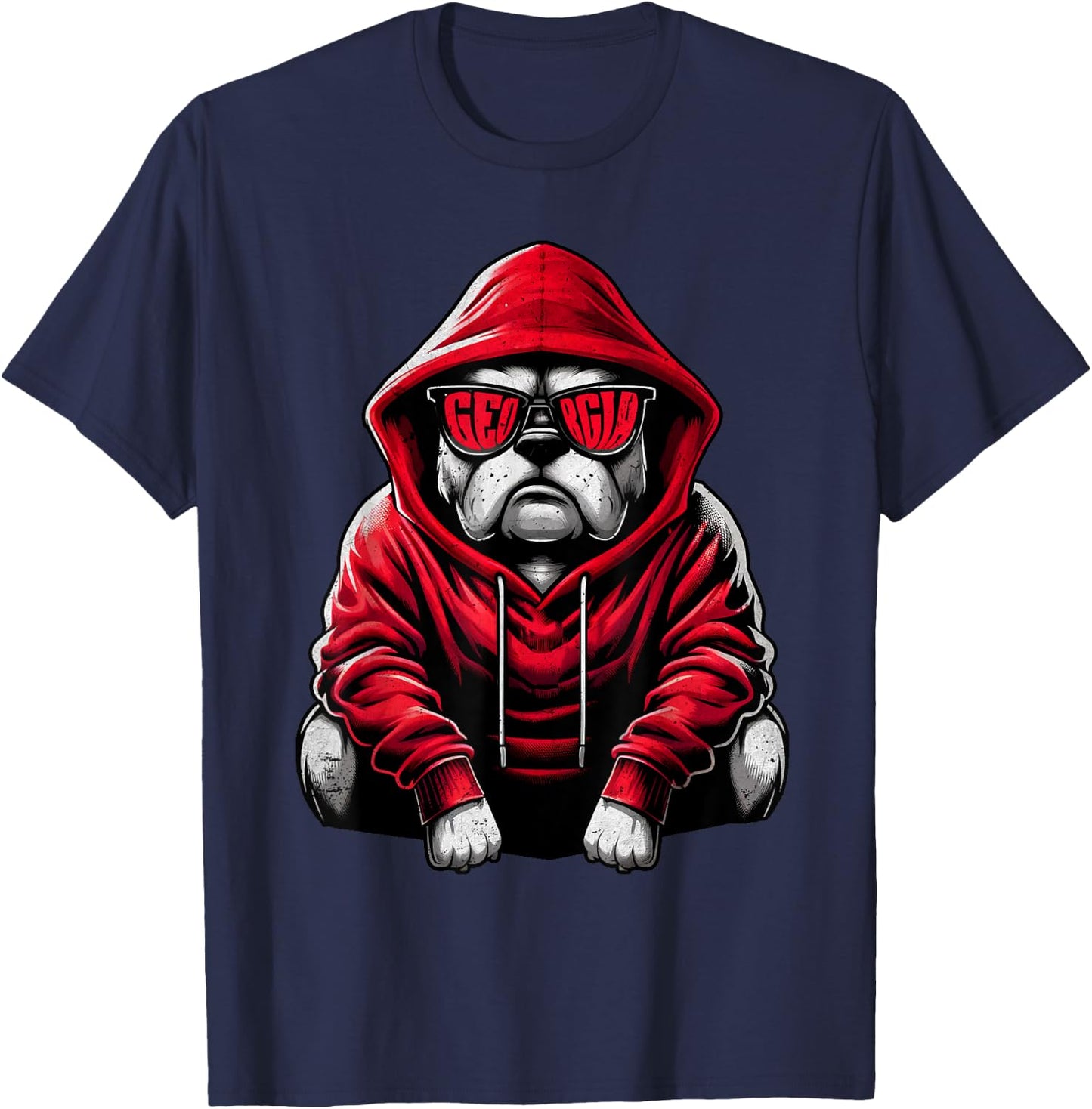 Graphic Bulldog Name Personalized | Bulldog Animal Cute Dogs T-Shirt - T-Shirt | Navy