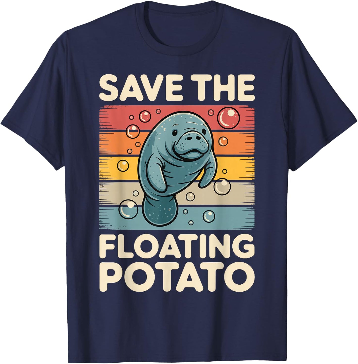 Save The Floating Potato T-Shirt - T-Shirt | Navy