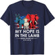 My Hope is in the Lamb Elephant Donkey USA Funny Scripture T-Shirt - T-Shirt | Navy