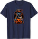 Pitbull Halloween - October Orange Dog T-Shirt - T-Shirt | Navy