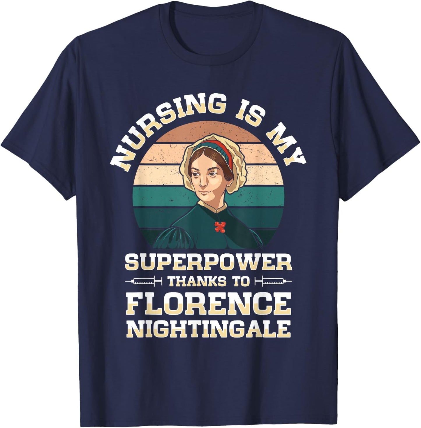 Nurse Florence Nightingale Medical Nursing Medicine Reformer T-Shirt - T-Shirt | Navy