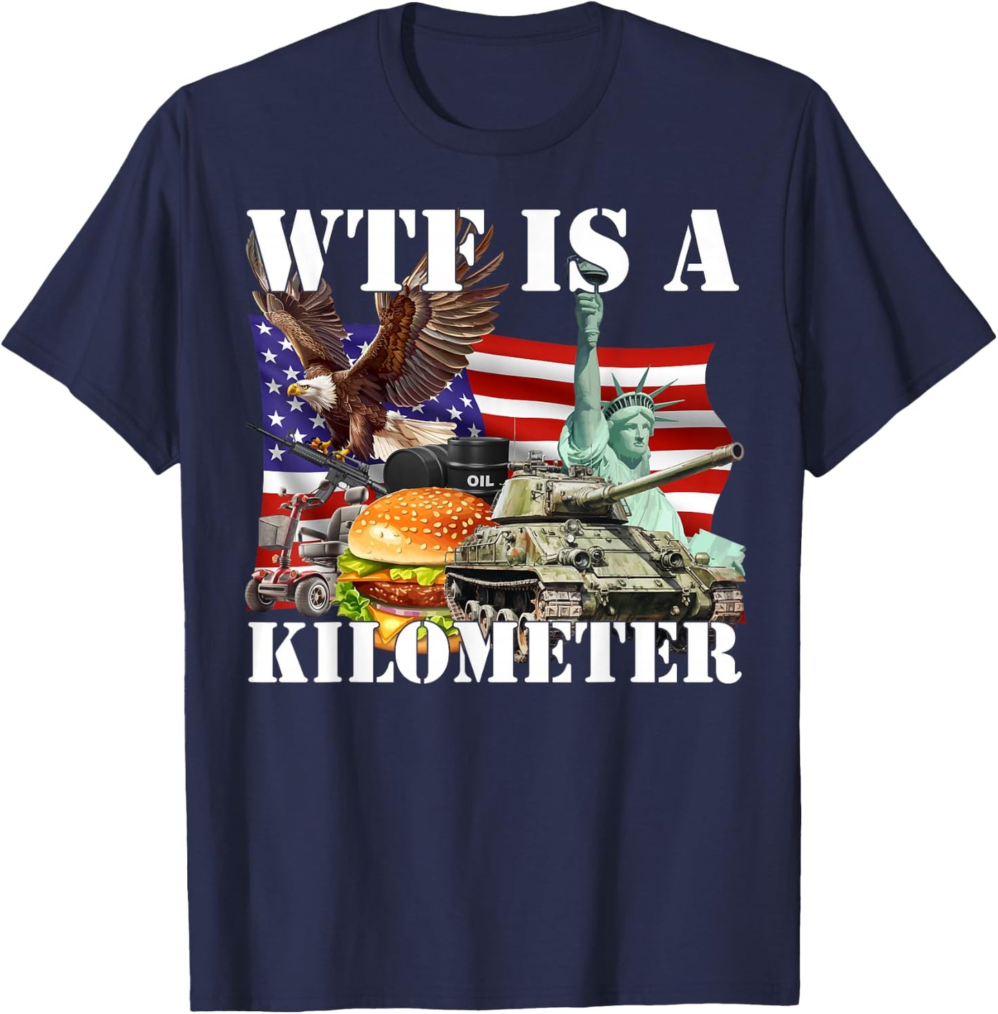 Wtf Is A Kilometer T-Shirt - T-Shirt | Navy