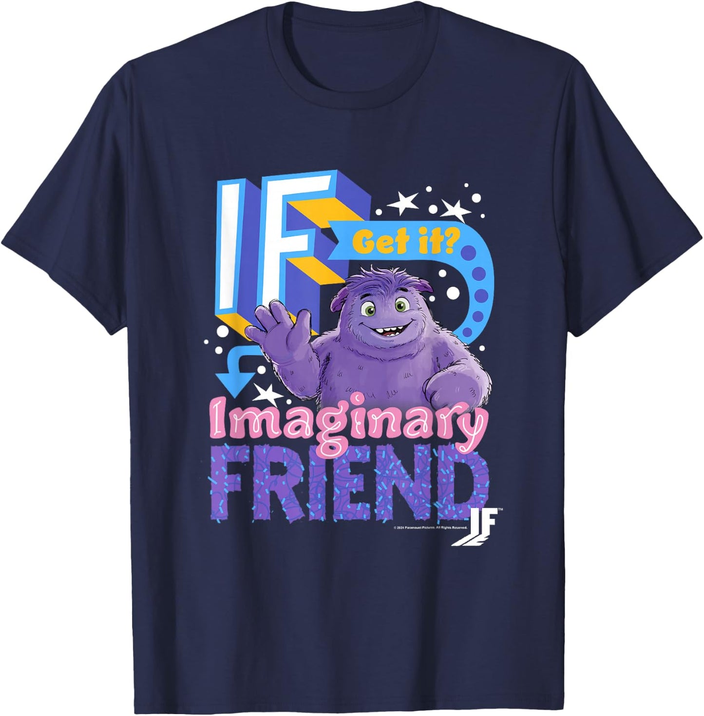 IF Movie Imaginary Friend Get It Jumble Collage Bright Logo T-Shirt - T-Shirt | Navy
