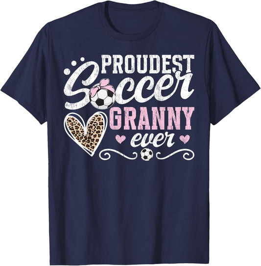 Proudest Soccer Granny Ever Granny Of A Soccer Player Granny T-Shirt - T-Shirt | Navy