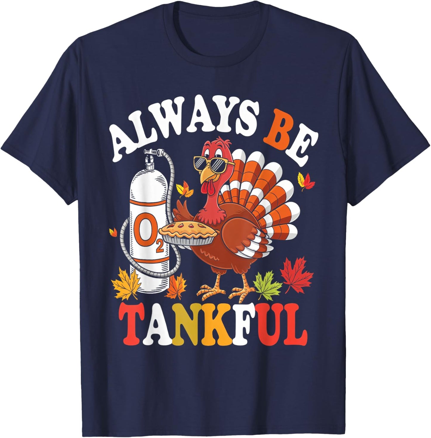 NJVI41 Thanksgiving Respiratory Therapist Thanksgiving Nurse Autumn Fall Turkey - Black, Small, , Short Sleeve, , Modern Mandarin Collar Sleeveless, Fall Anatomy Leaf Theme Shirt T-Shirt - T-Shirt | Navy