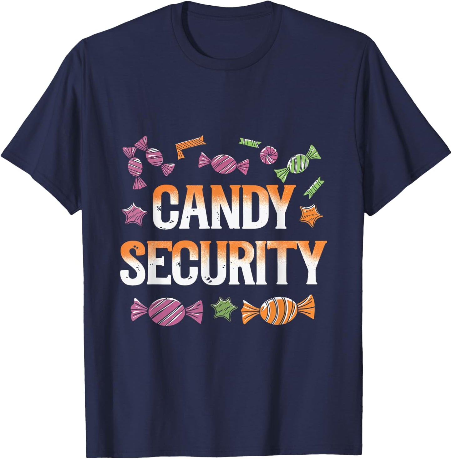 Candy Security Halloween Candy Mom Dad Parents Treats T-Shirt - T-Shirt | Navy