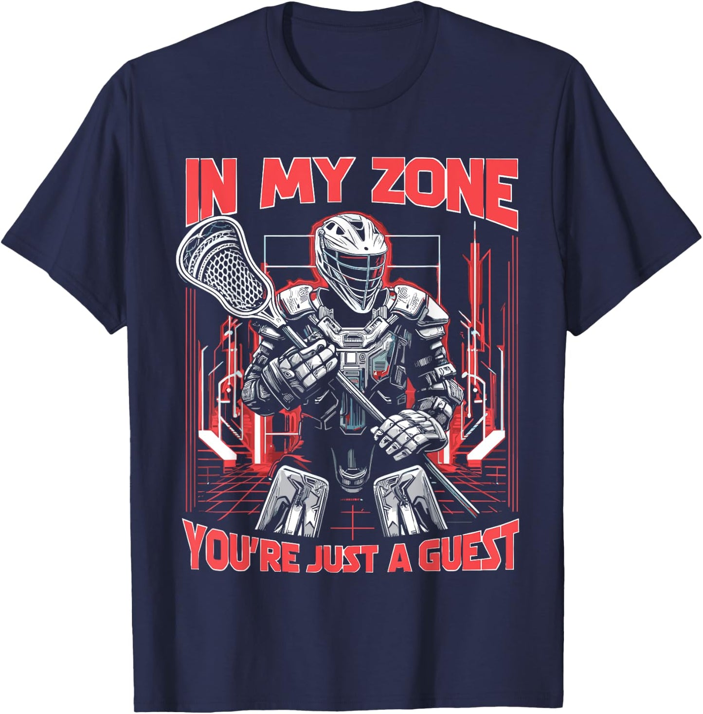 Lacrosse Player Lacrosse Goalie Lax Goalie Christmas T-Shirt - T-Shirt | Navy