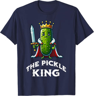 The Pickle King Funny Boys Pickle Lover T-Shirt - T-Shirt | Navy