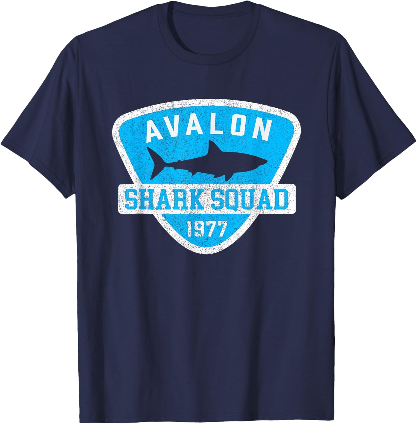 Avalon New Jersey Shark Souvenir Boys Vintage T-Shirt - T-Shirt | Navy