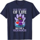 Funny D20 Cat Give The Gift Of Life Necromancer Nerdy Gamer T-Shirt - T-Shirt | Navy