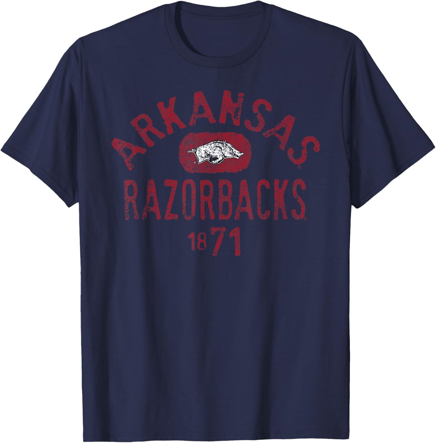 Arkansas Razorbacks Vintage 1871 Officially Licensed T-Shirt - T-Shirt | Navy