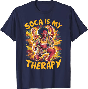 Soca Dancing Trinidad And Tobago Dancer Soca Music T-Shirt - T-Shirt | Navy