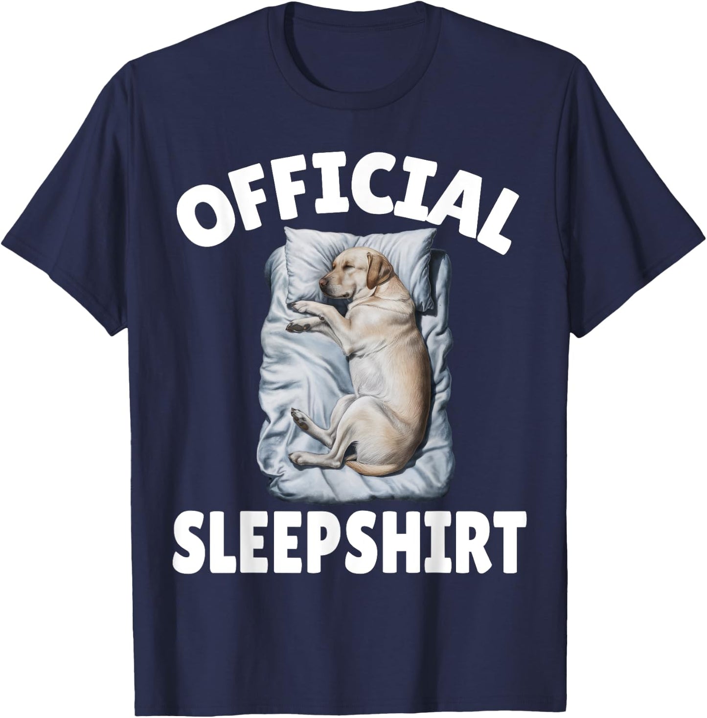 Labrador Retriever Dog Official Sleepshirt Napping Pajamas Men Women Girls Kids T-Shirt - T-Shirt | Navy