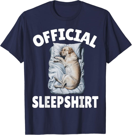 Labrador Retriever Dog Official Sleepshirt Napping Pajamas Men Women Girls Kids T-Shirt - T-Shirt | Navy