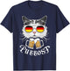 Funny Oktoberfest Cat Kitty Bavarian Drinking Beer Purrost T-Shirt - T-Shirt | Navy