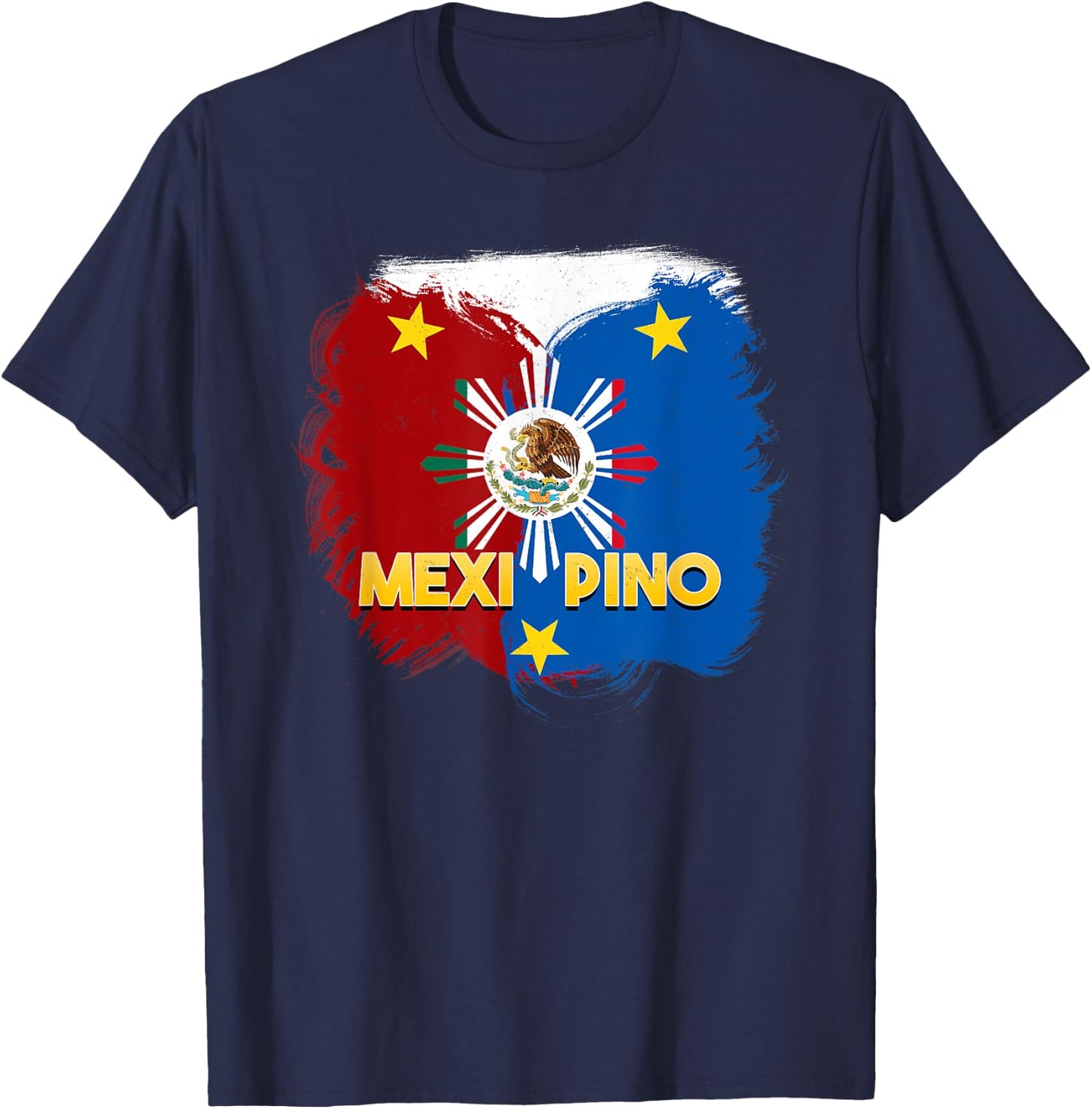 Philippines Mexico Filipino Mexican Mexipino Flag Day T-Shirt - T-Shirt | Navy