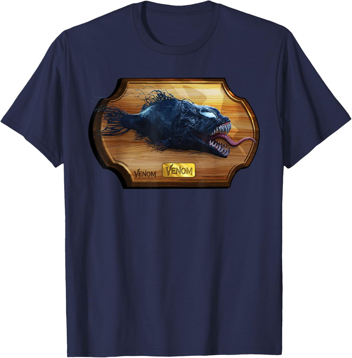 Marvel Venom: The Last Dance Mounted Wall Plaque Venom Fish T-Shirt - T-Shirt | Navy