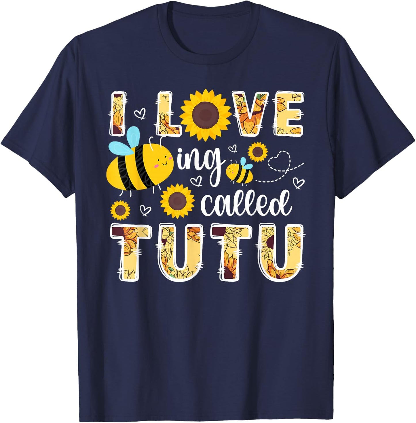 Love Being Called Tutu Grandma Tutu Grandmother T-Shirt - T-Shirt | Navy
